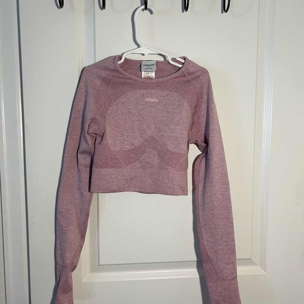 Gymshark Pink long sleeve crop top with cut out